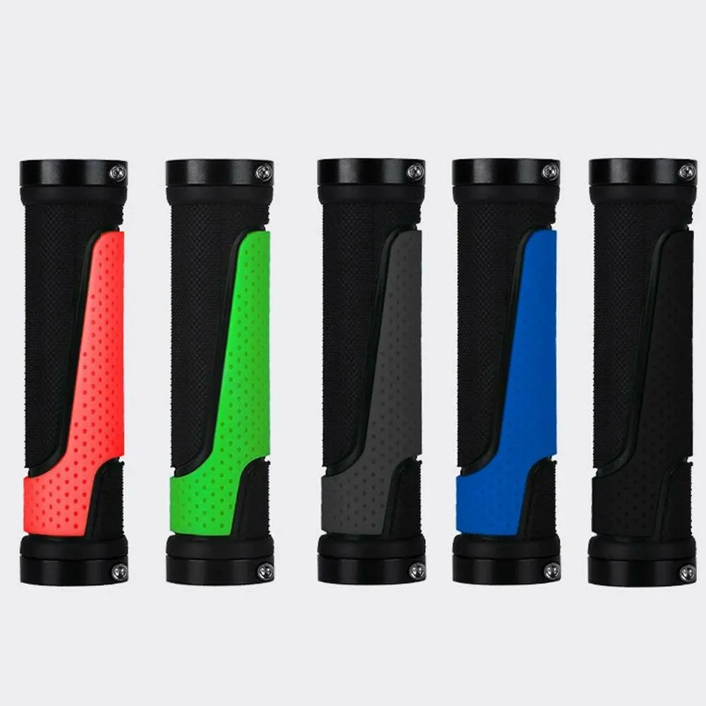 1 Pair Mtb Grips Bicycle Handlebar Grip Mountain Folding Lock-On Non-slip Rubber Handlebar Bike Spare Parts Bicycle Accessories