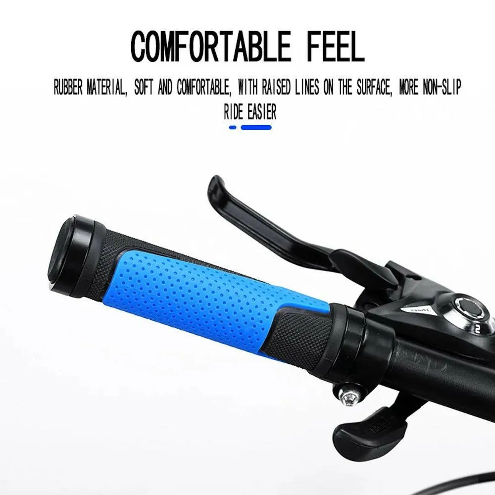 1 Pair Mtb Grips Bicycle Handlebar Grip Mountain Folding Lock-On Non-slip Rubber Handlebar Bike Spare Parts Bicycle Accessories