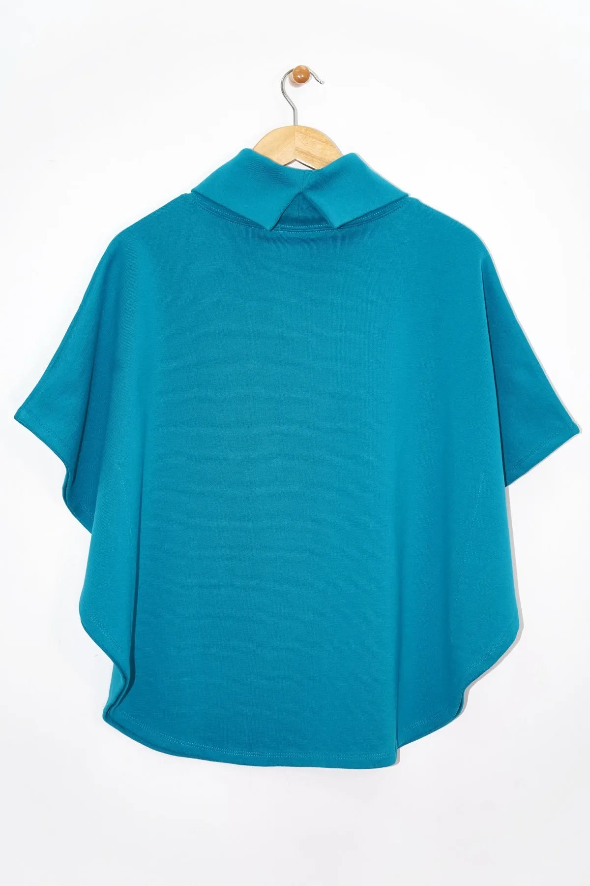 28" Slit Turtleneck Poncho