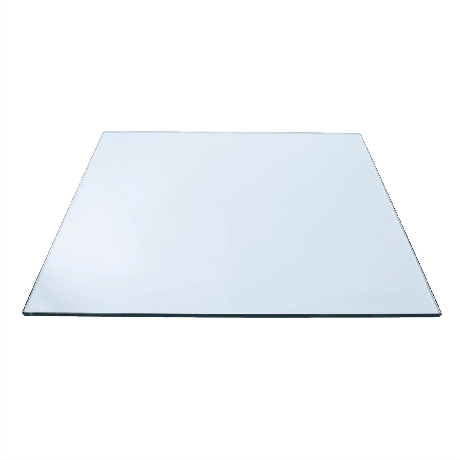 34" Square Clear Glass Table Tops