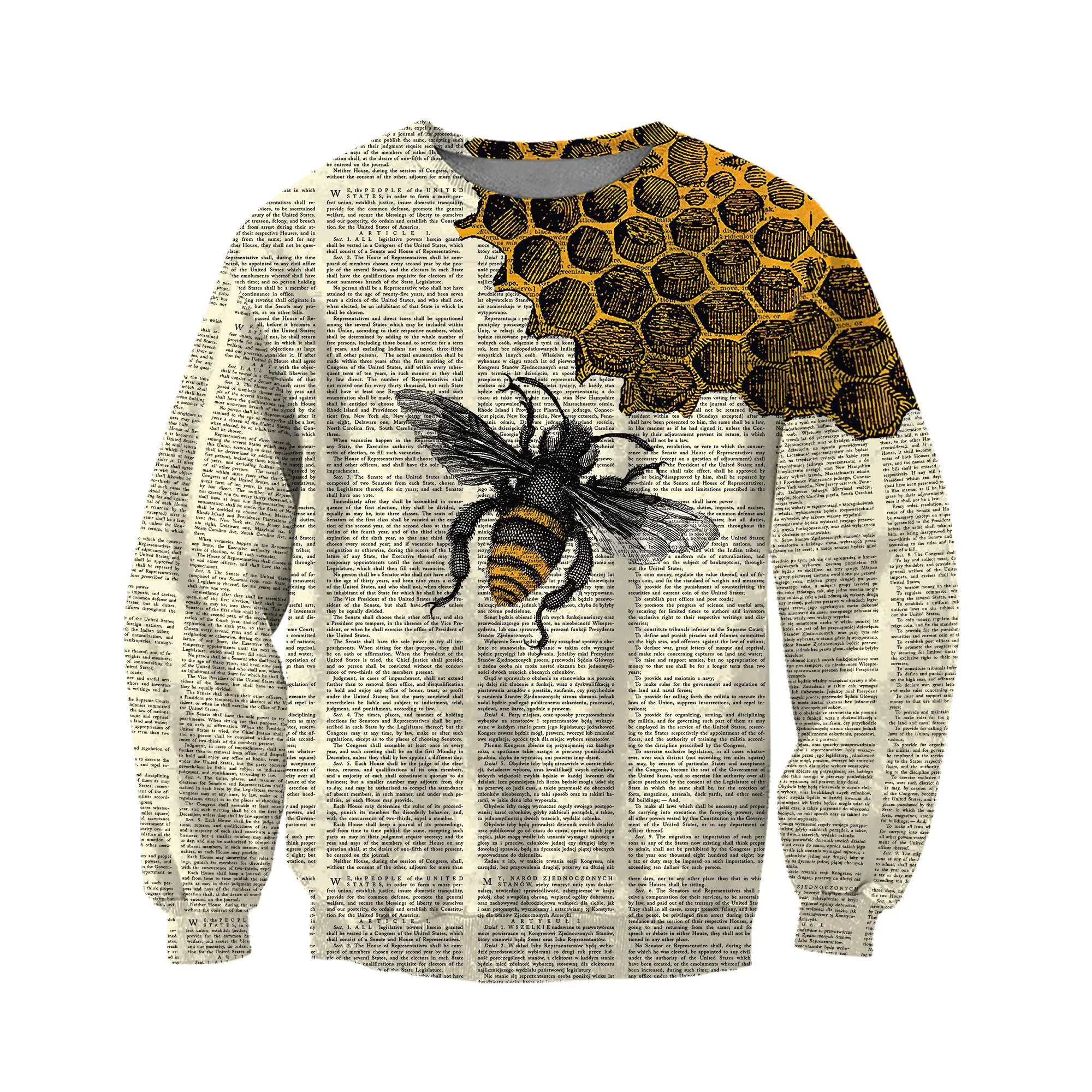 3D All Over Print Bee Shirt, Bee Dictionary Page Premium Hoodie For Men Women, Bee Lover Outfit