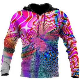 Acid Trip Hippie Hoodie For Men And Women, 3D Hippie Art On Hoodie, Women hippie hoodie