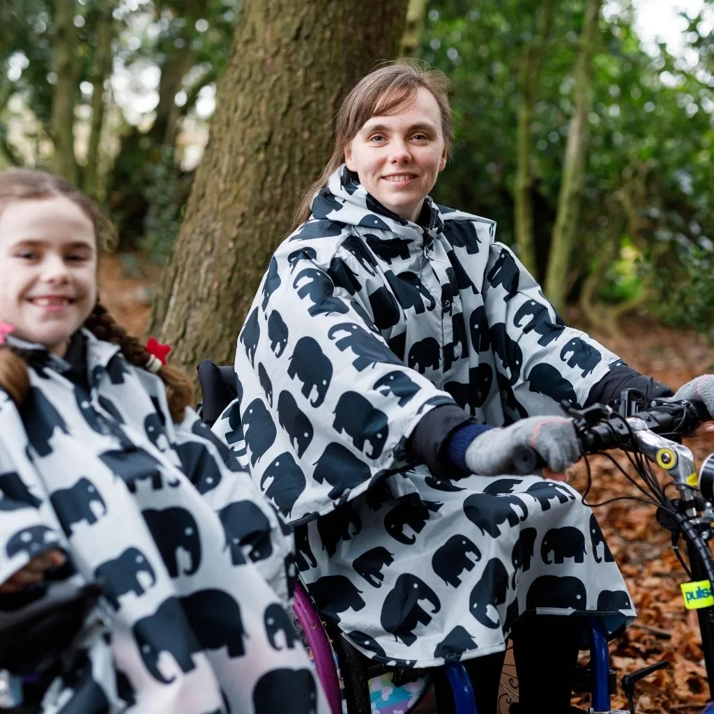 Adult Wheelchair Poncho - GREY ELEPHANT