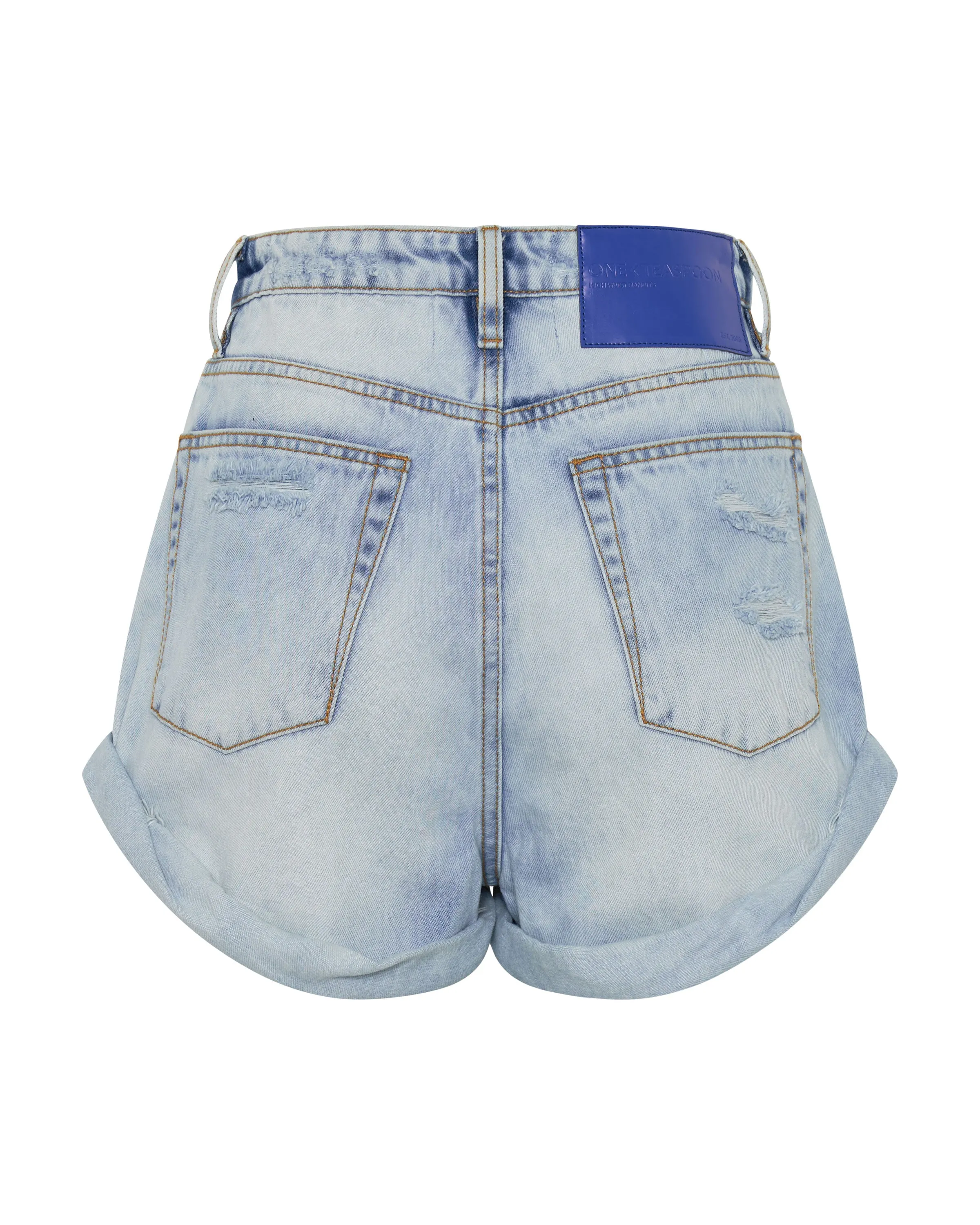 Bandit High Waist Denim Shorts Blue Tornado