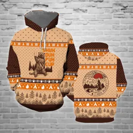 Bear Shuh Duh Fuh Cup Ugly All Over Print 3D Hoodie For Men And Women, Christmas Gift, Warm Winter Clothes, Best Outfit Christmas