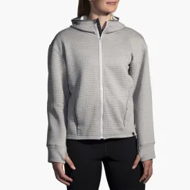 Brooks Women's Activate Midweight Hoodie in Htr Ash