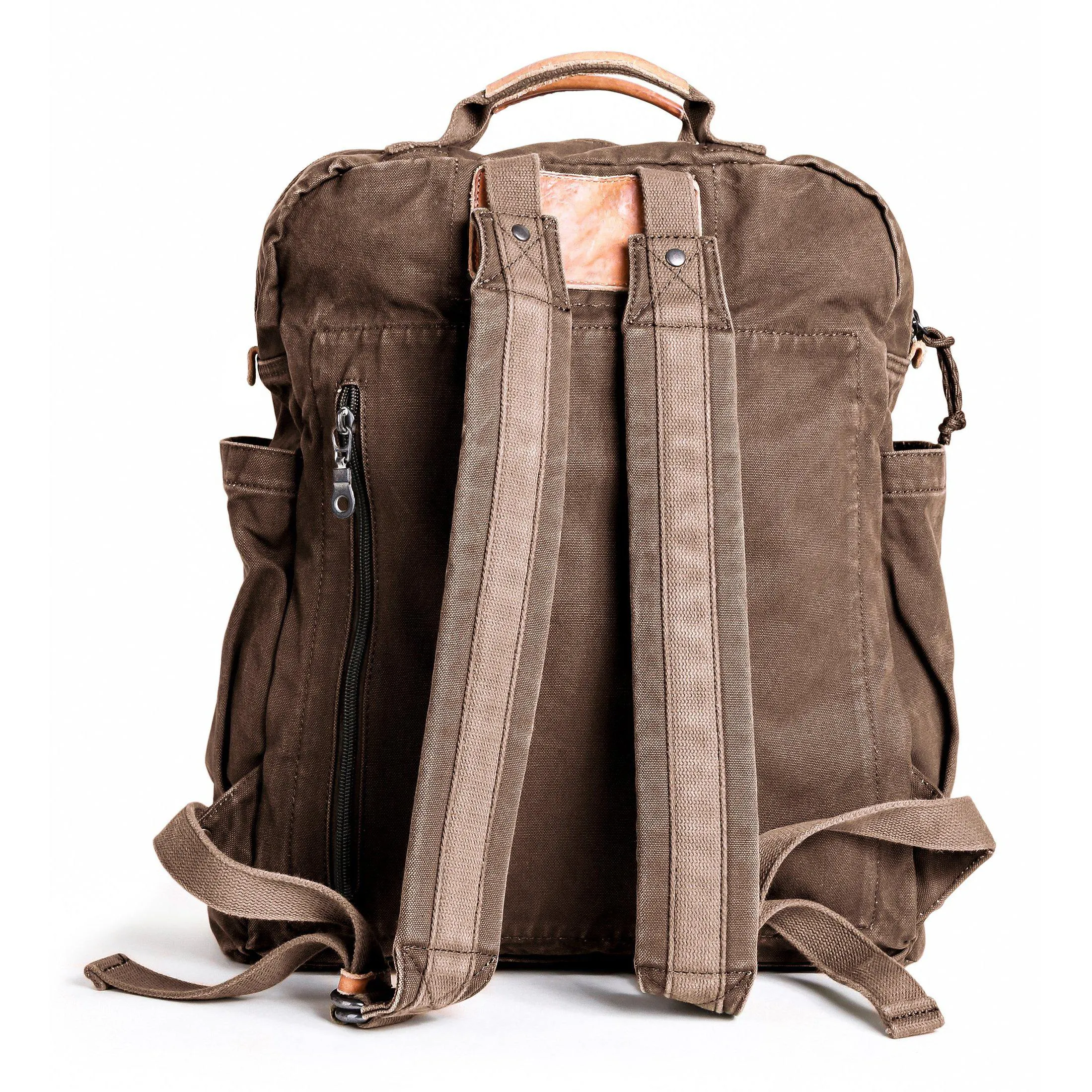 Canvas Zippered Backpack #G2001