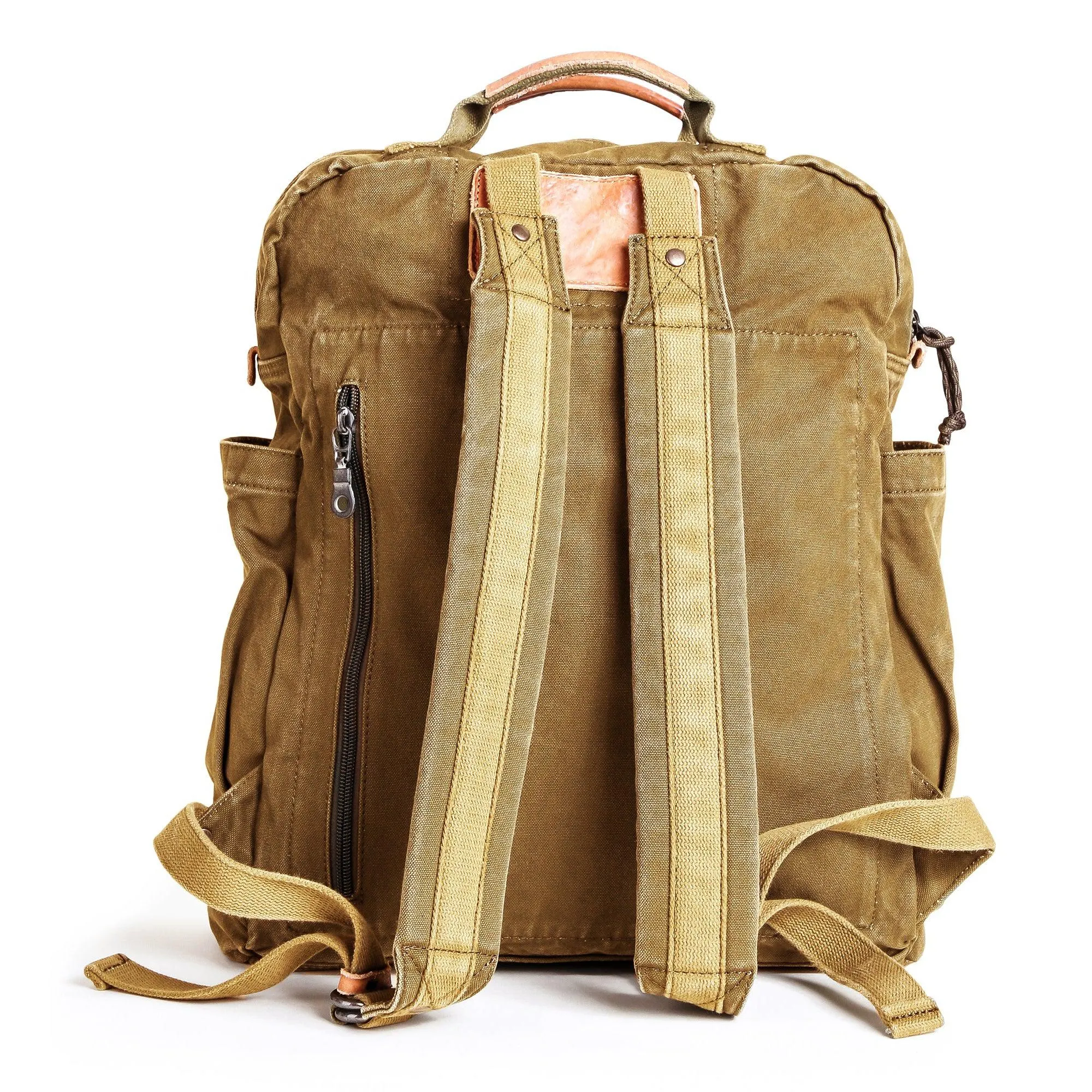 Canvas Zippered Backpack #G2001