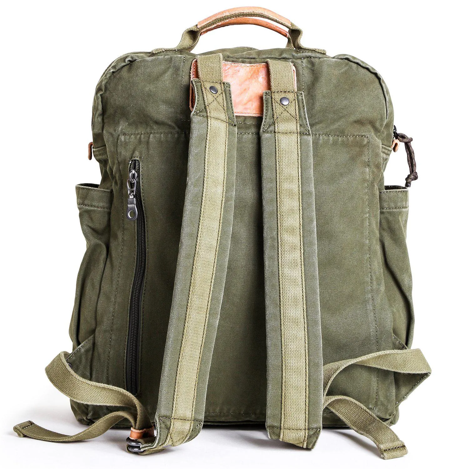 Canvas Zippered Backpack #G2001