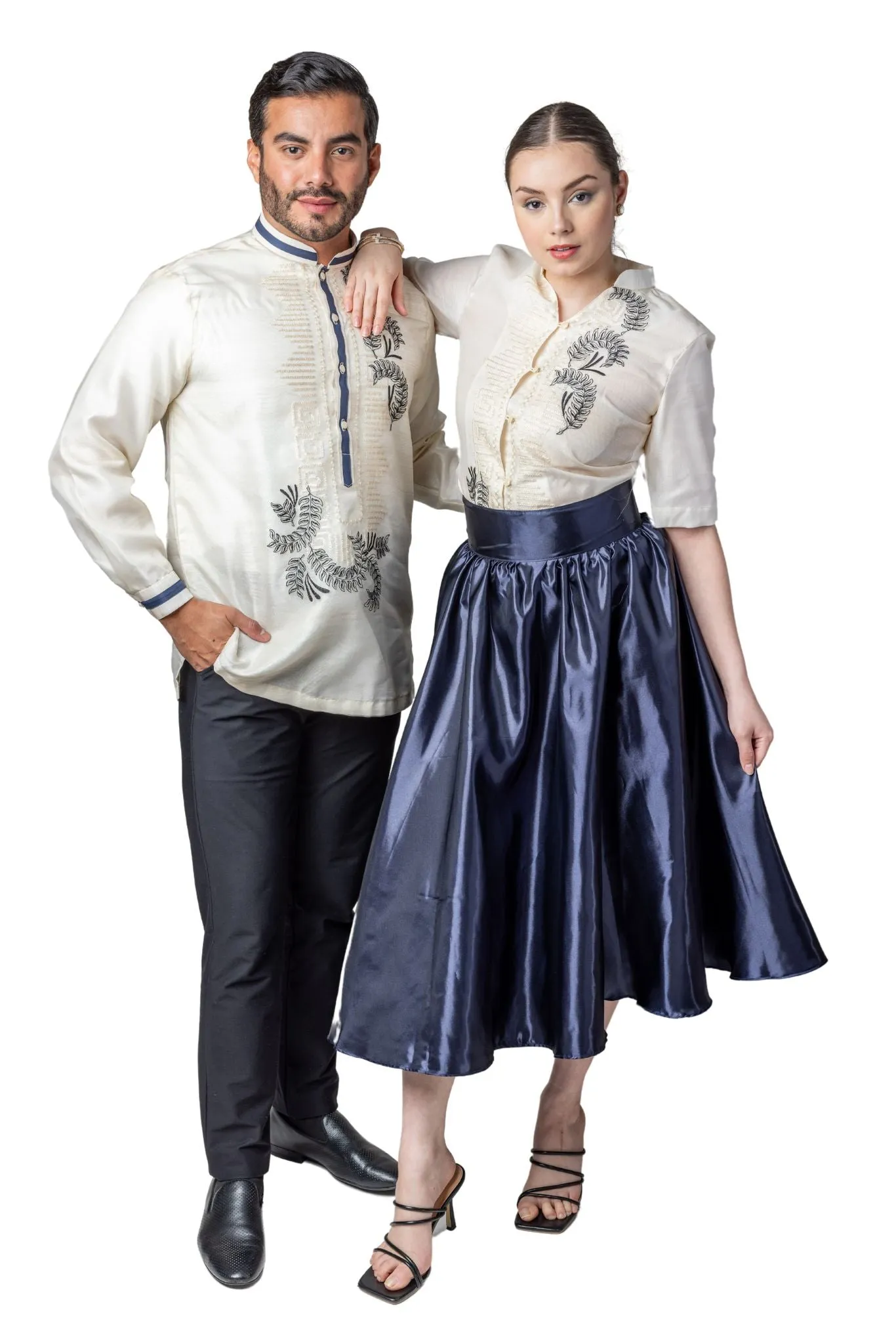 CB01 - Couple's Barong - Matching Barong Tagalog & Filipiniana (Items Sold Separately)