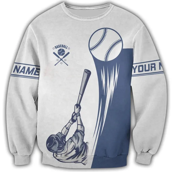 Custom 3D Baseball Shirt Men Women, Sweatshirt Hoodie For Baseball Player, Baseball Gift For Dad