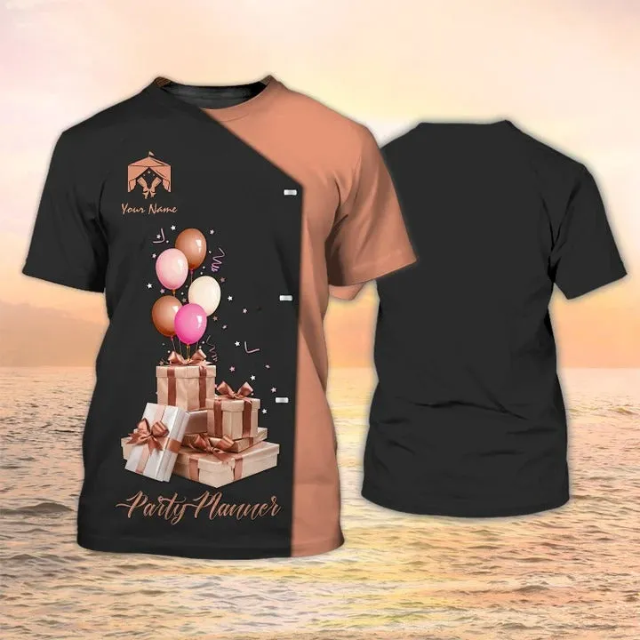 Custom 3D Party Planner Shirt Men Women, Event Planning Uniform Clothing