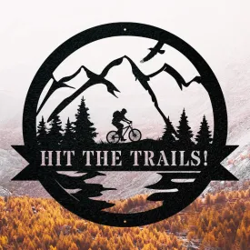 Custom Mountain Biking Metal Sign - Outdoor Decor Metal Wall Art - Metal Signs For Home