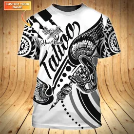 Customized 3D Tattoo Shirt Men Women Tattoo Artist Uniform Tattoo Lover Gifts