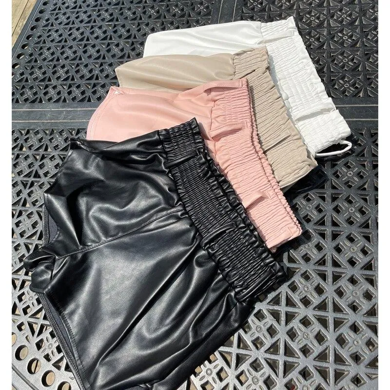 Elastic High Waist Shorts Women Loose Runner Shorts Summer Shorts