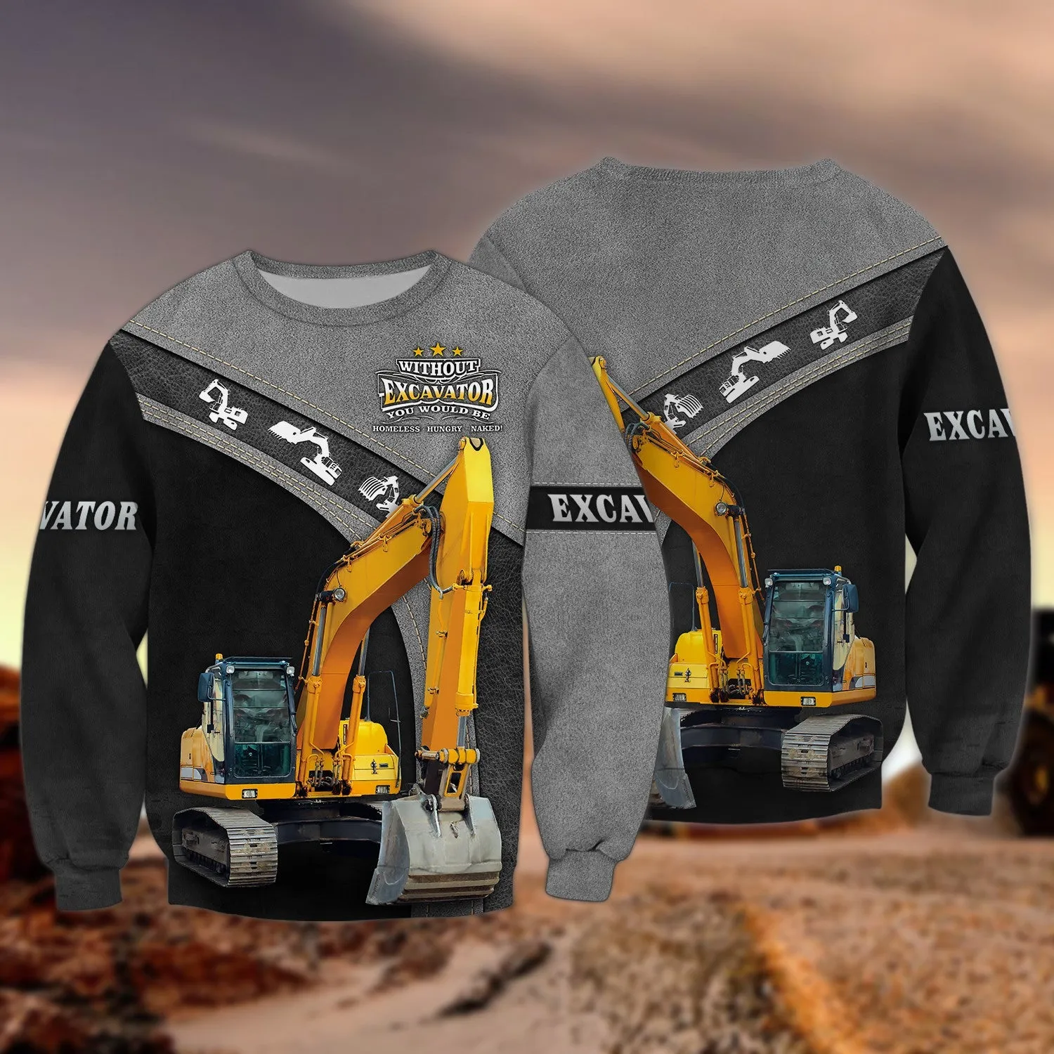 Excavator Driver Hoodie Sweatshirt for Men and Women, Christmas Gift for Excavator Driver