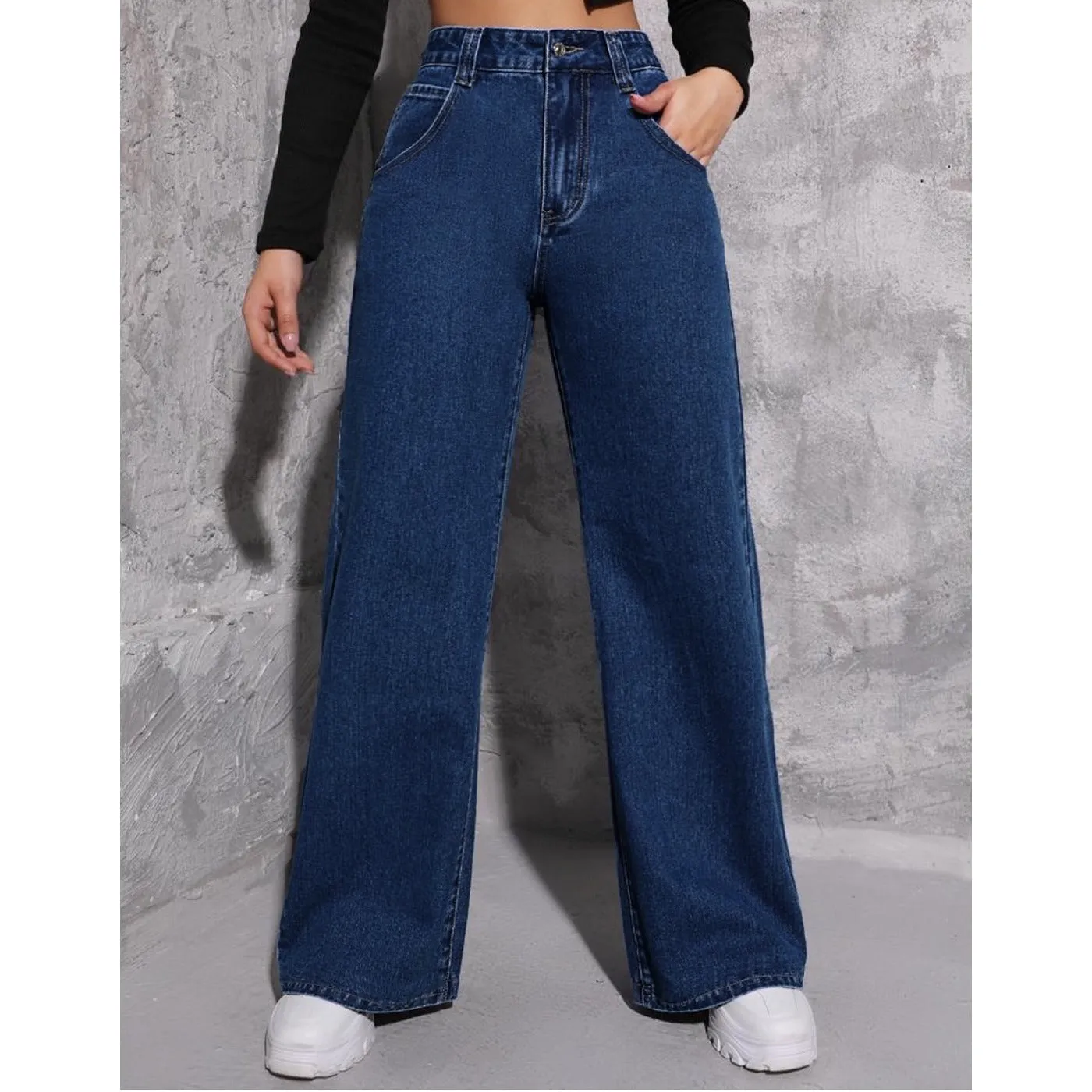 High Rise Slouchy Wide Leg Jeans