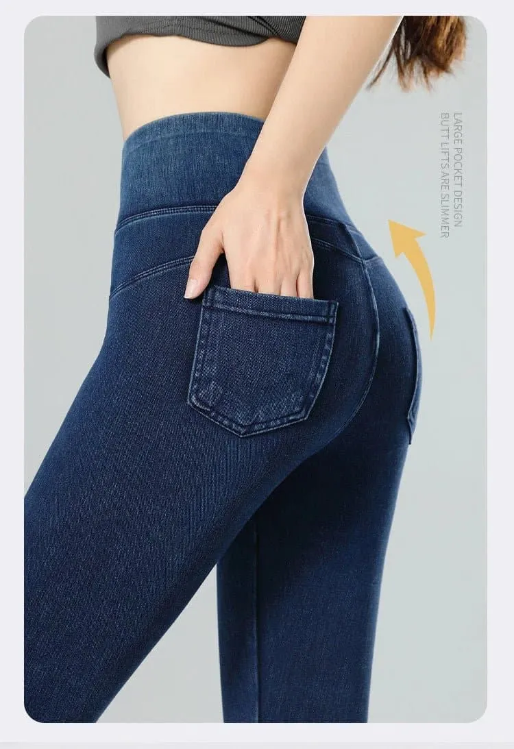 High Waist  Jean Leggings