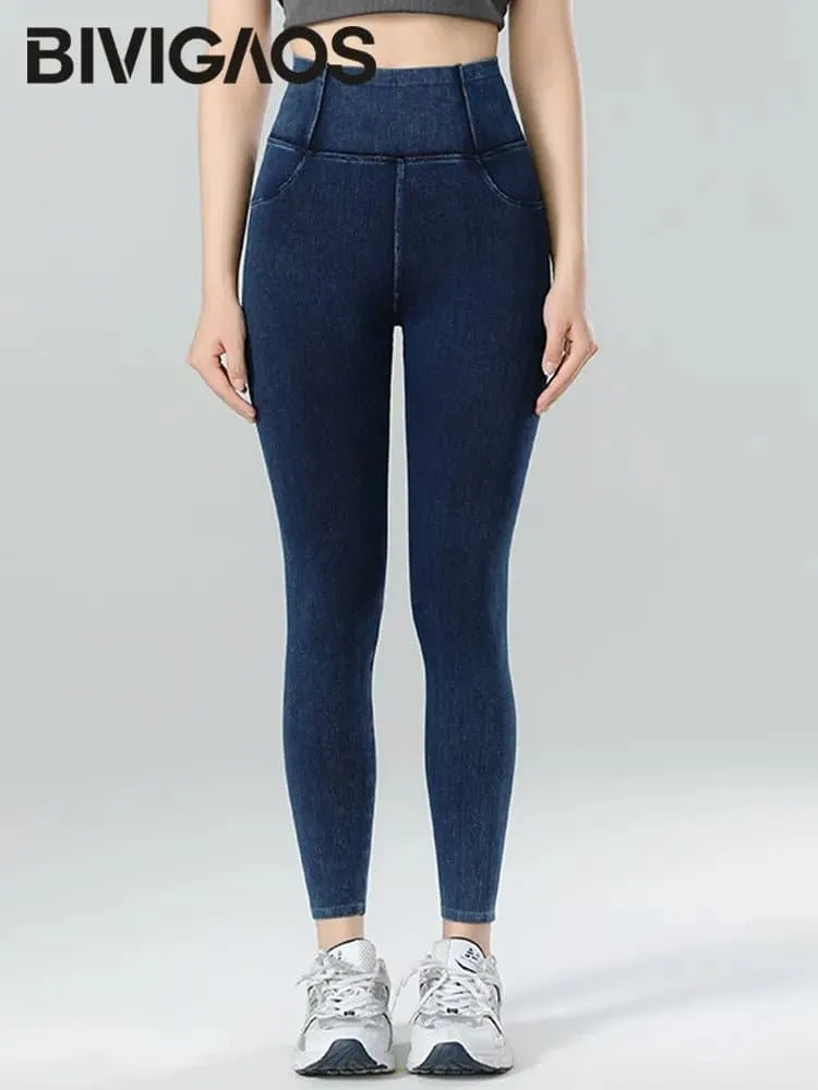 High Waist  Jean Leggings