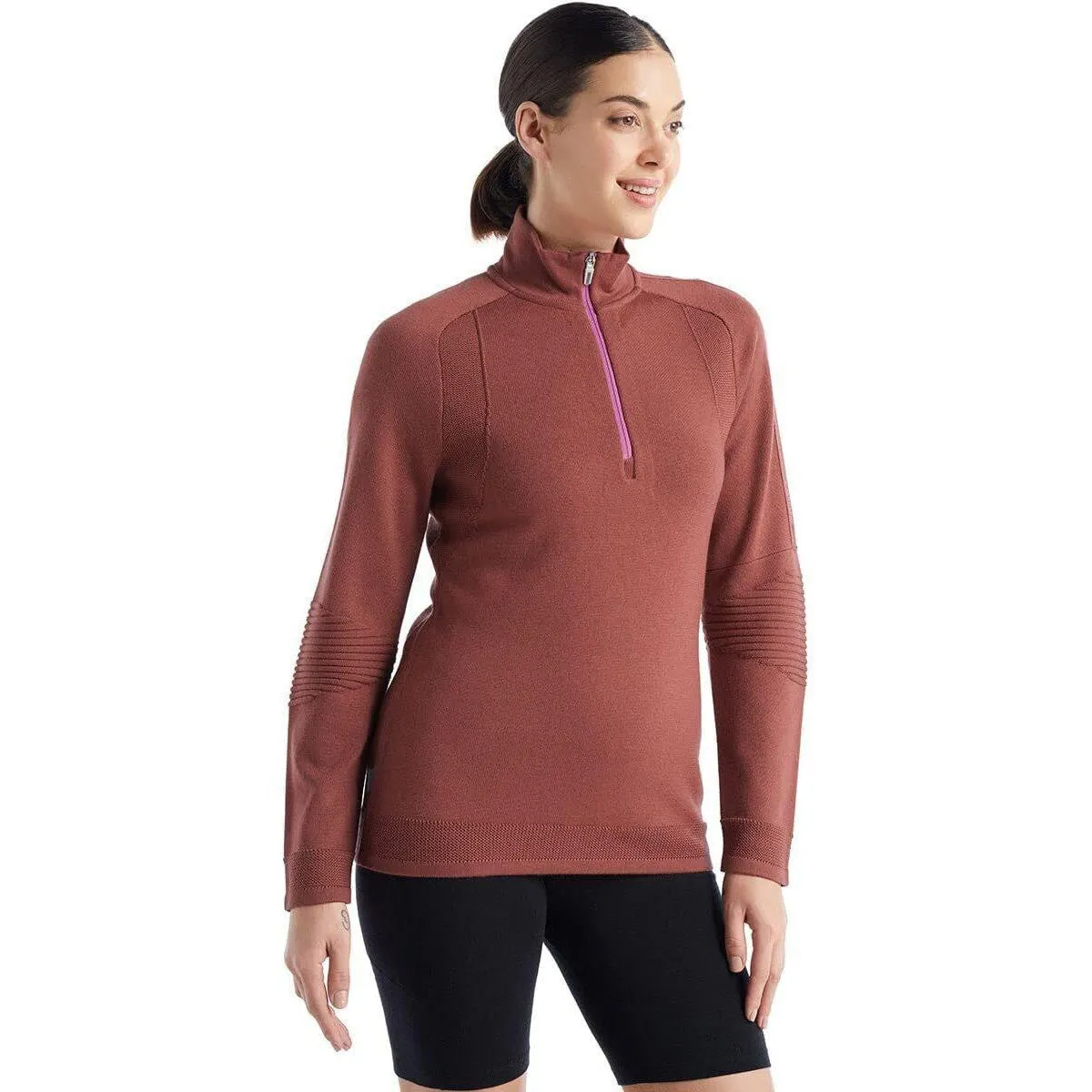 icebreaker Merino Women's ZoneKnit Merino Long-Sleeve Half-Zip Top