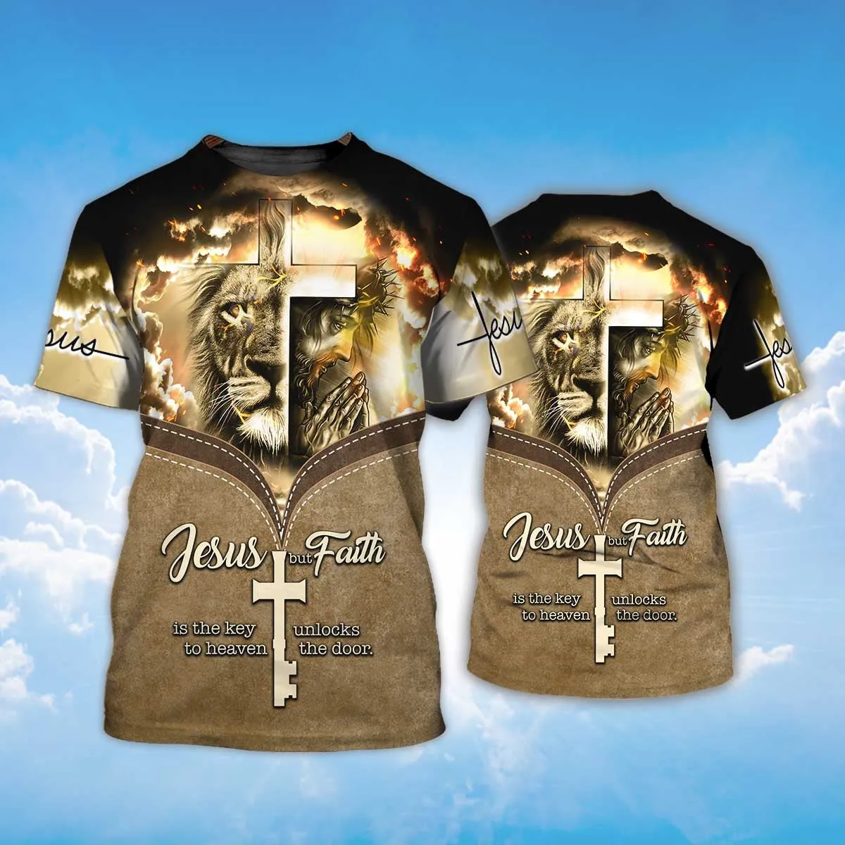 Jesus Is The Key To Heaven T Shirt Jesus And Lion Shirt For Men Women