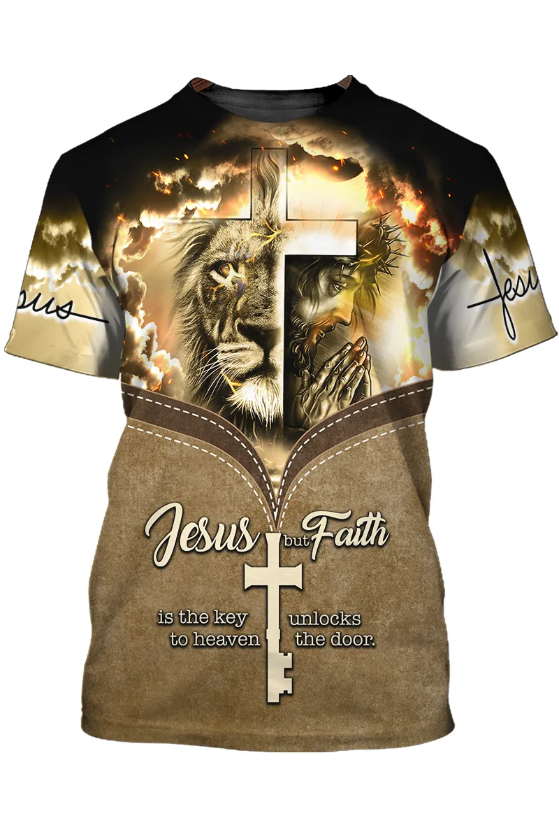 Jesus Is The Key To Heaven T Shirt Jesus And Lion Shirt For Men Women