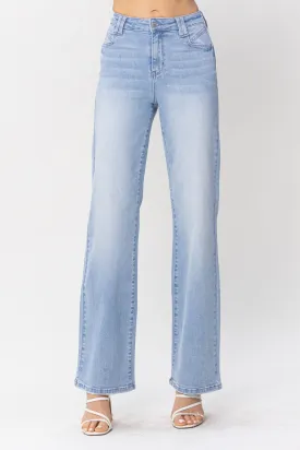 Judy Blue High Waist W/ Pocket Details Wide Leg Denim 88619