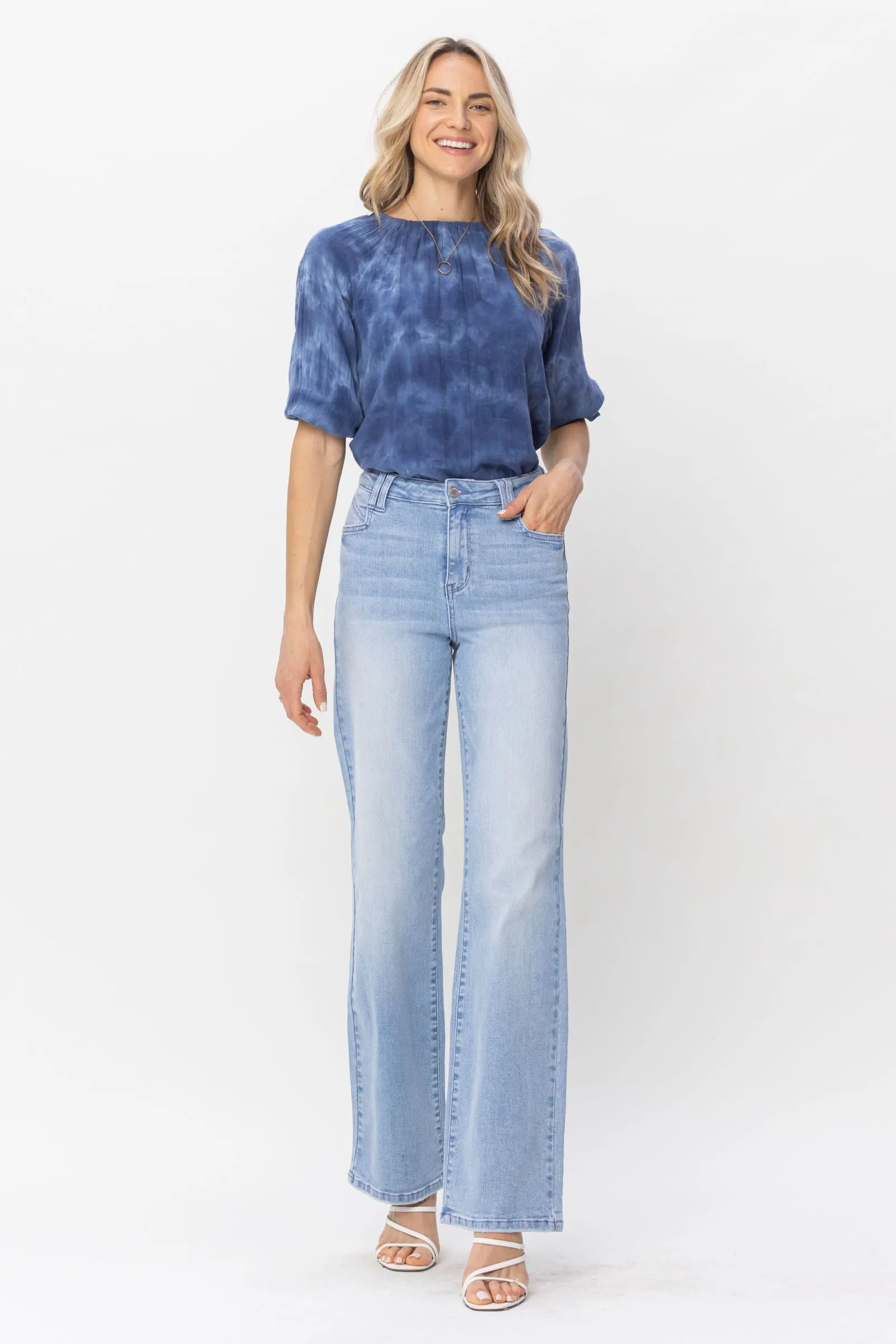 Judy Blue High Waist W/ Pocket Details Wide Leg Denim 88619