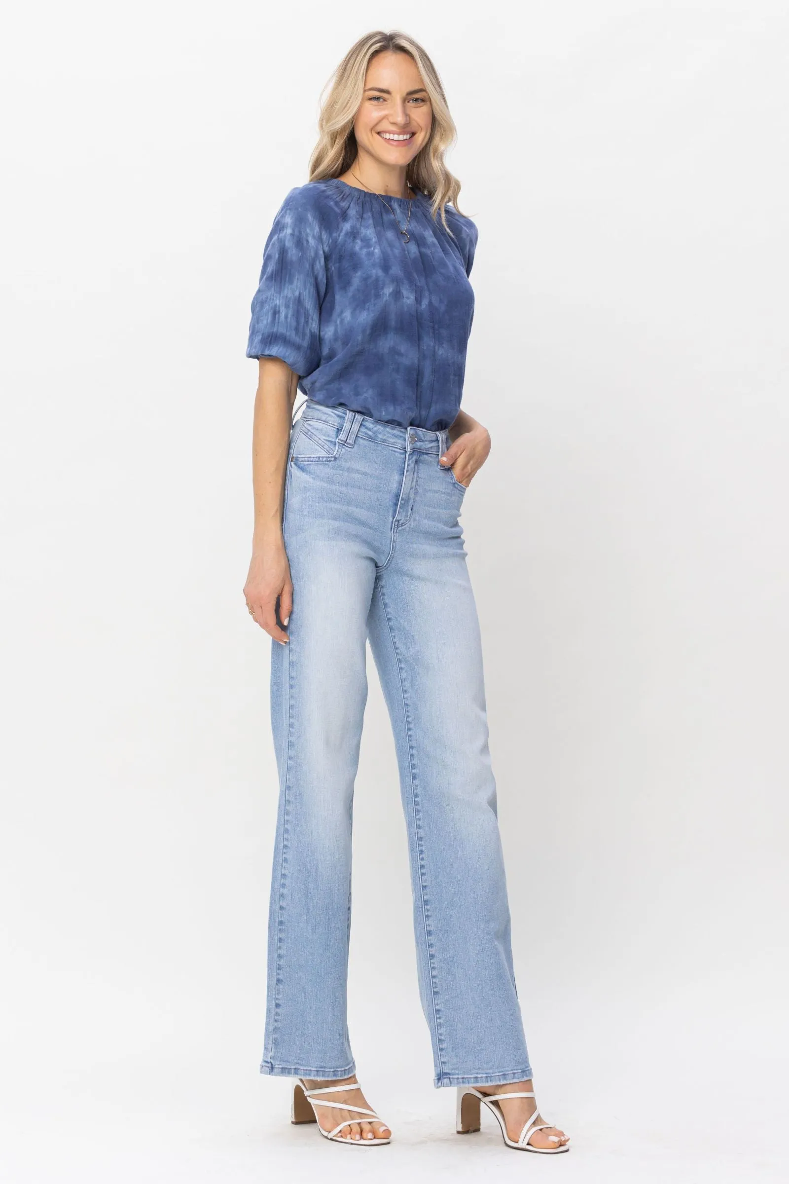 Judy Blue High Waist W/ Pocket Details Wide Leg Denim 88619