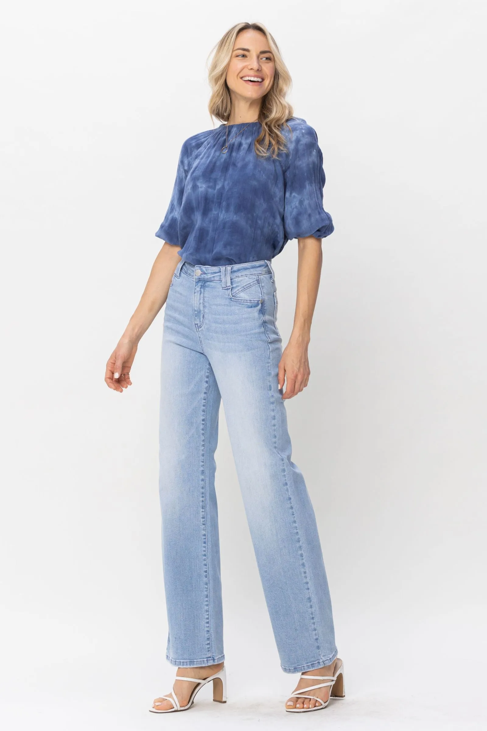 Judy Blue High Waist W/ Pocket Details Wide Leg Denim 88619