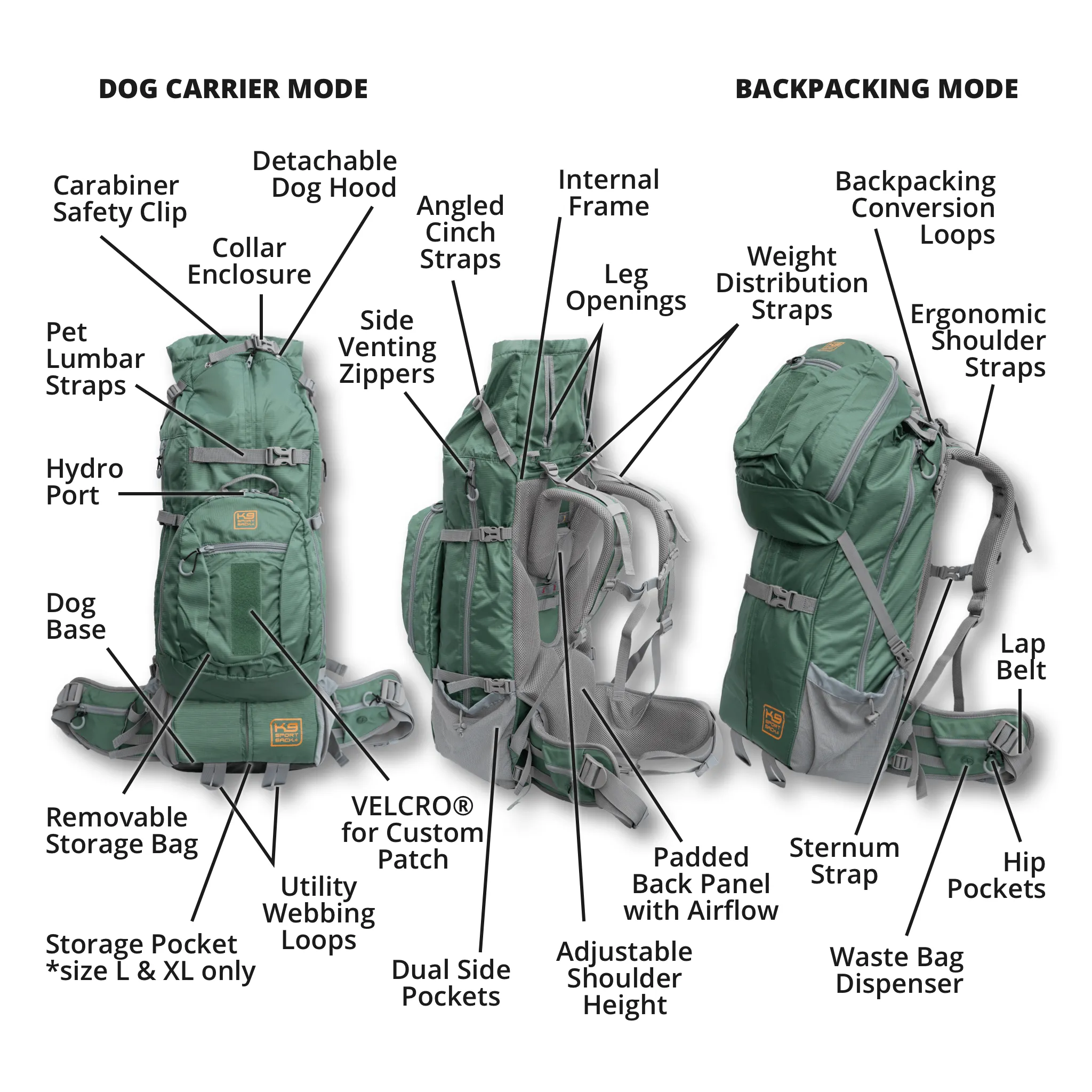 Klearance Kolossus | Big Dog Carrier & Backpacking Pack