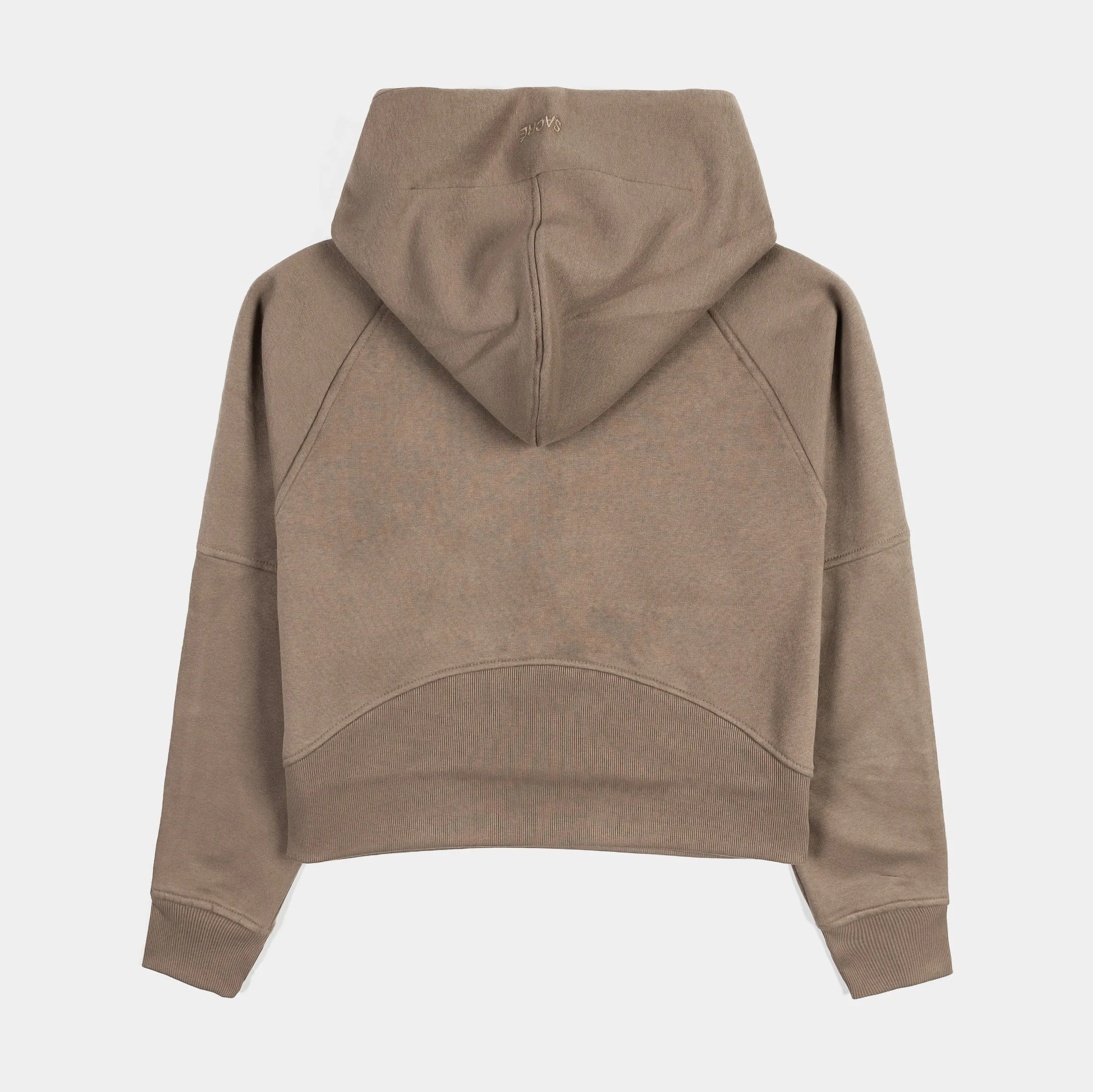 Logan Half Zip Womens Hoodie (Brown)