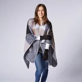 Olivia Plaid Ruana Poncho