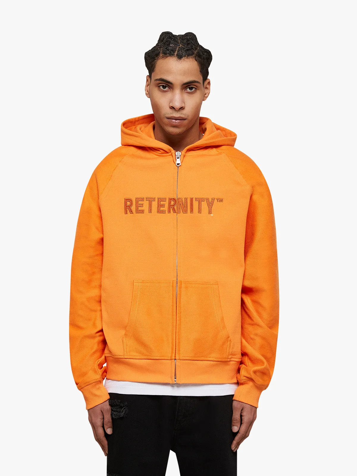 RAGLAN ZIP HOODIE RETERNITY TM - ORANGE