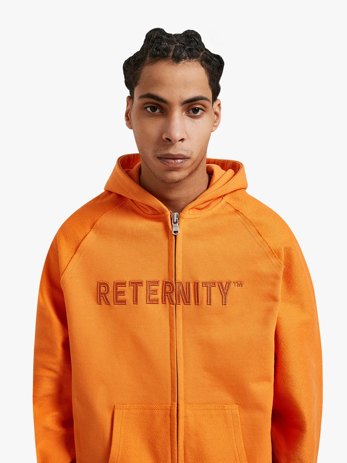 RAGLAN ZIP HOODIE RETERNITY TM - ORANGE