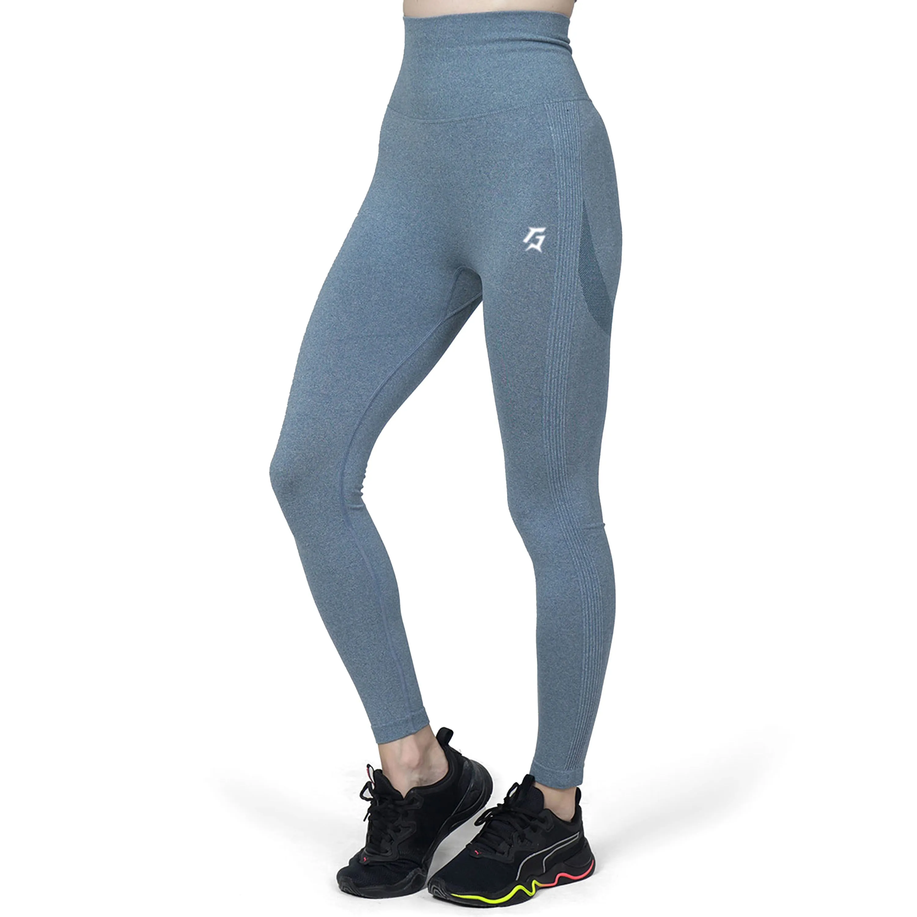 Runched Seamless Leggings (Blue)