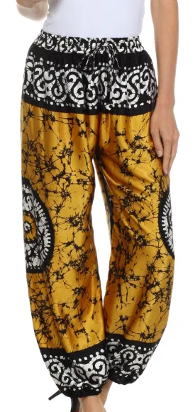 Sakkas Sephora Wide Leg Silky Harem Pants