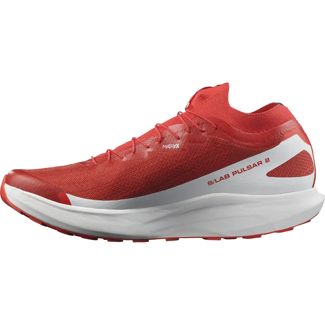 Salomon S/LAB Pulsar 2 Shoe (Unisex) Fiery Red/Fiery Red/White