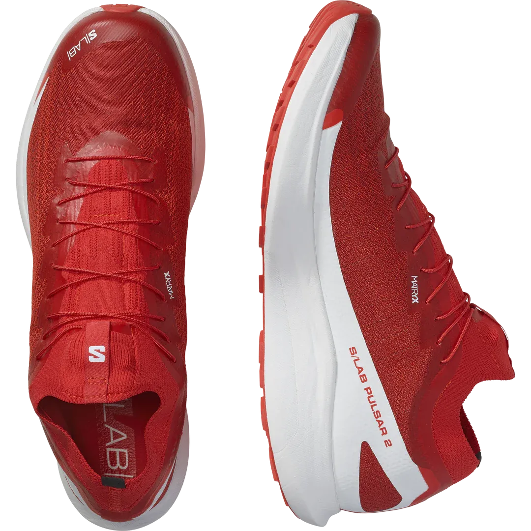 Salomon S/LAB Pulsar 2 Shoe (Unisex) Fiery Red/Fiery Red/White