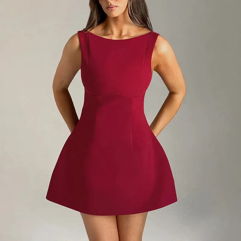 TARUXY strapless high-waisted mini dress