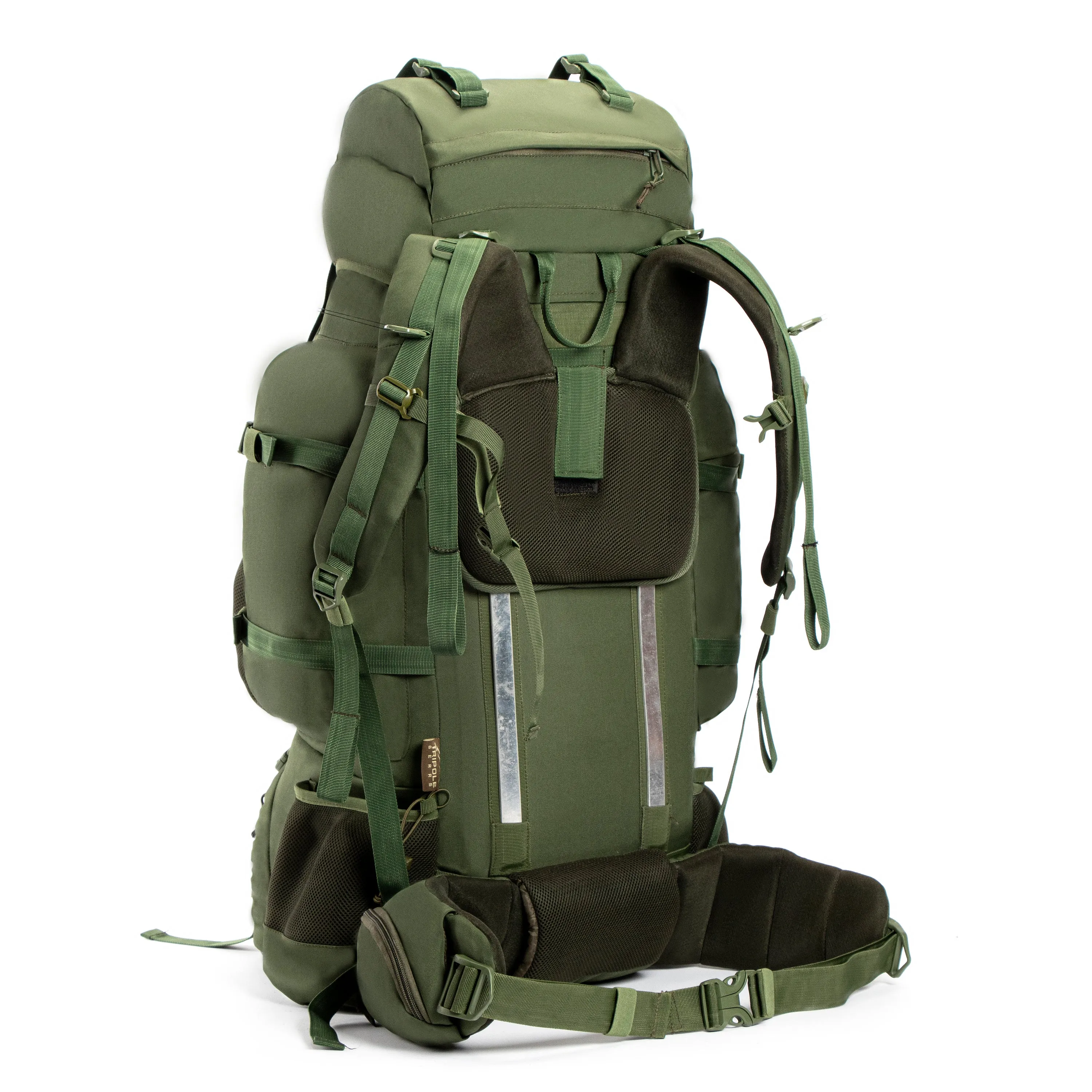 Tripole Colonel Pro Metal Frame Rucksack with Detachable Day Pack and Rain Cover for Trekking and Travelling | 5 Year Warranty (105 Ltr, Green)