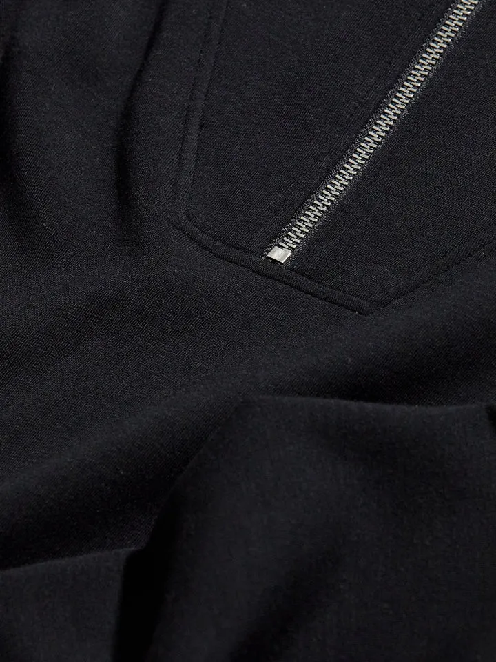 Varley Hawley Half-Zip Sweat in Black