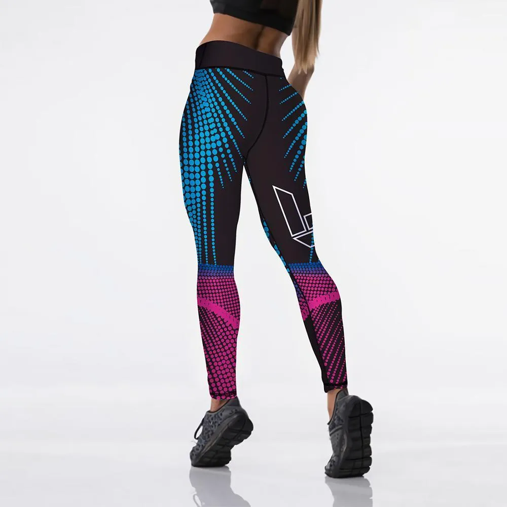 Women Digital Printed High Waist Elasticated Push Up Leggings