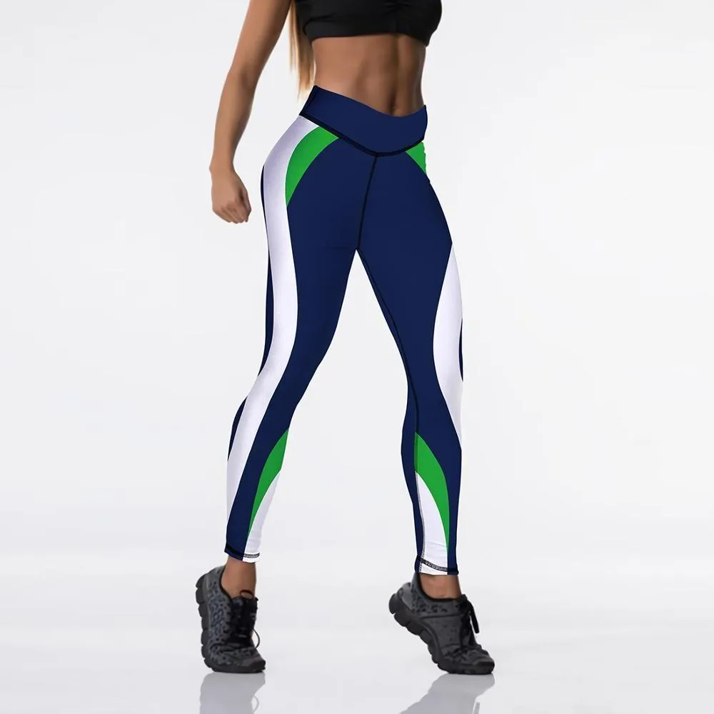 Women Digital Printed High Waist Elasticated Push Up Leggings