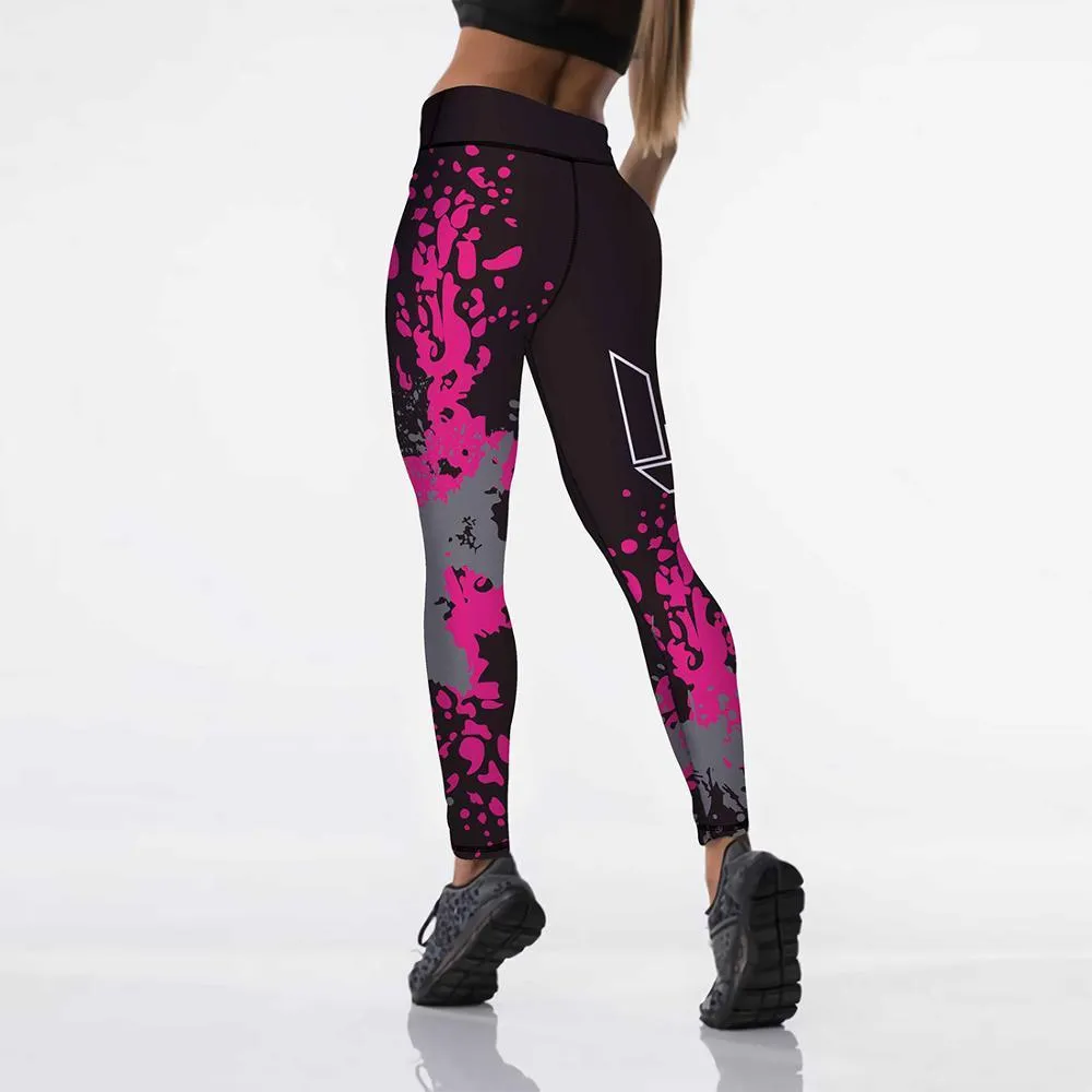 Women Digital Printed High Waist Elasticated Push Up Leggings