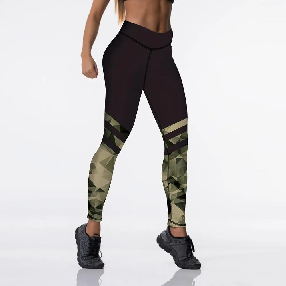 Women Digital Printed High Waist Elasticated Push Up Leggings