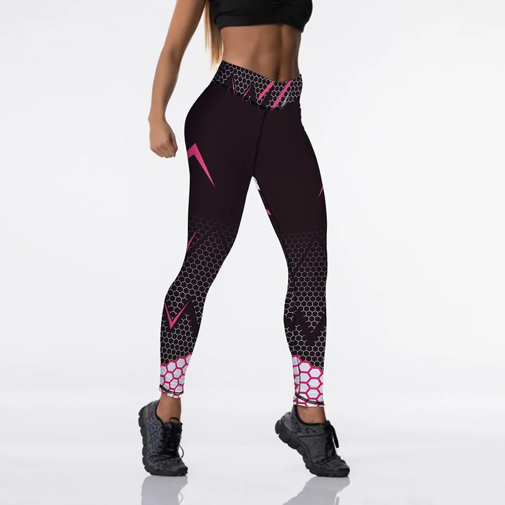 Women Digital Printed High Waist Elasticated Push Up Leggings