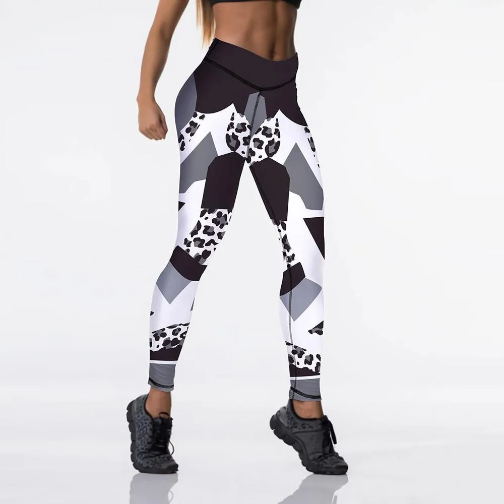 Women Digital Printed High Waist Elasticated Push Up Leggings