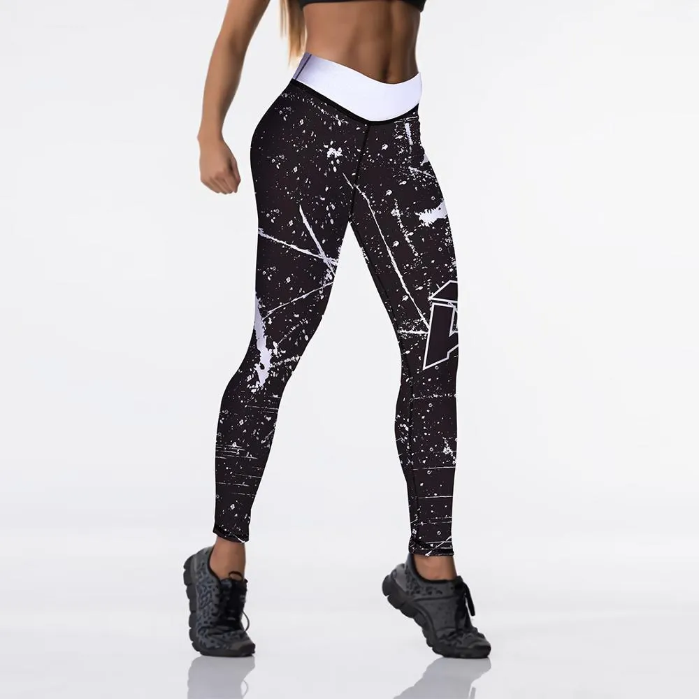 Women Digital Printed High Waist Elasticated Push Up Leggings