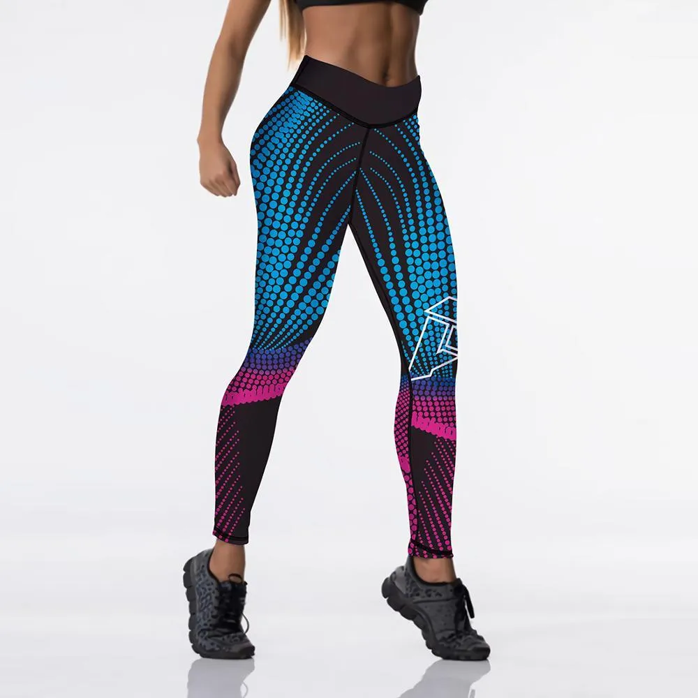 Women Digital Printed High Waist Elasticated Push Up Leggings